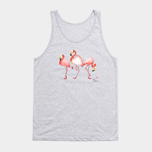 Flamingos Tank Top by Alyona Shilina